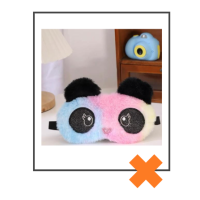 Slaapmasker panda regenboog